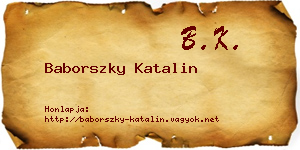 Baborszky Katalin névjegykártya